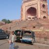 Auto rickshaw  in front of Buland Gate Fatehpur Sikri